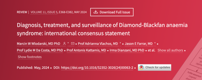 A multinational effort created new guidelines for Diamond Blackfan anemia syndrome treatment – St. Jude Children’s Research Hospital